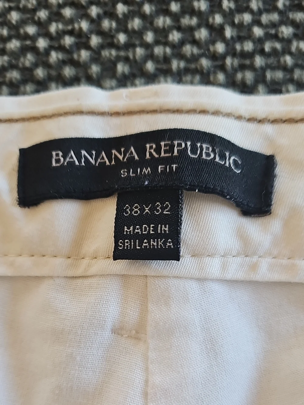 Banana Republic White Men's Chino Pants - Slim Straight
